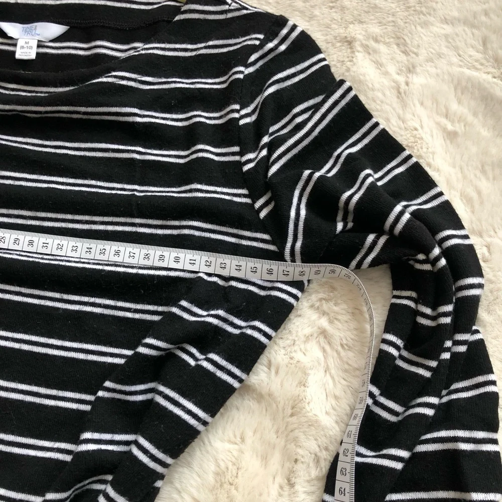 TIME and TRUtm dress midi dress size M black and white color - Picture 7 of 10